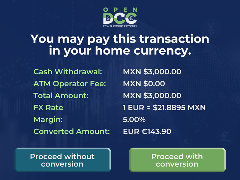 ATM DCC Sample Screen